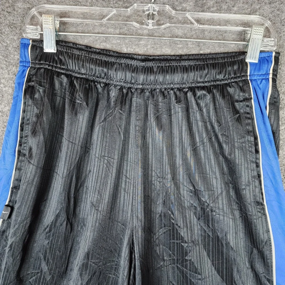 Nike Shorts Mens XL Basketball Black Blue Striped Athletic Mesh EUC